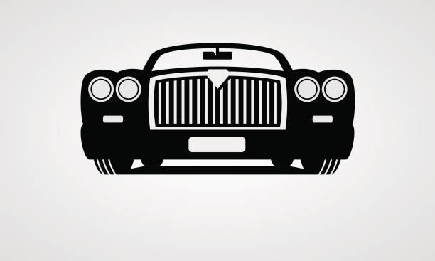 Generic retro car front view